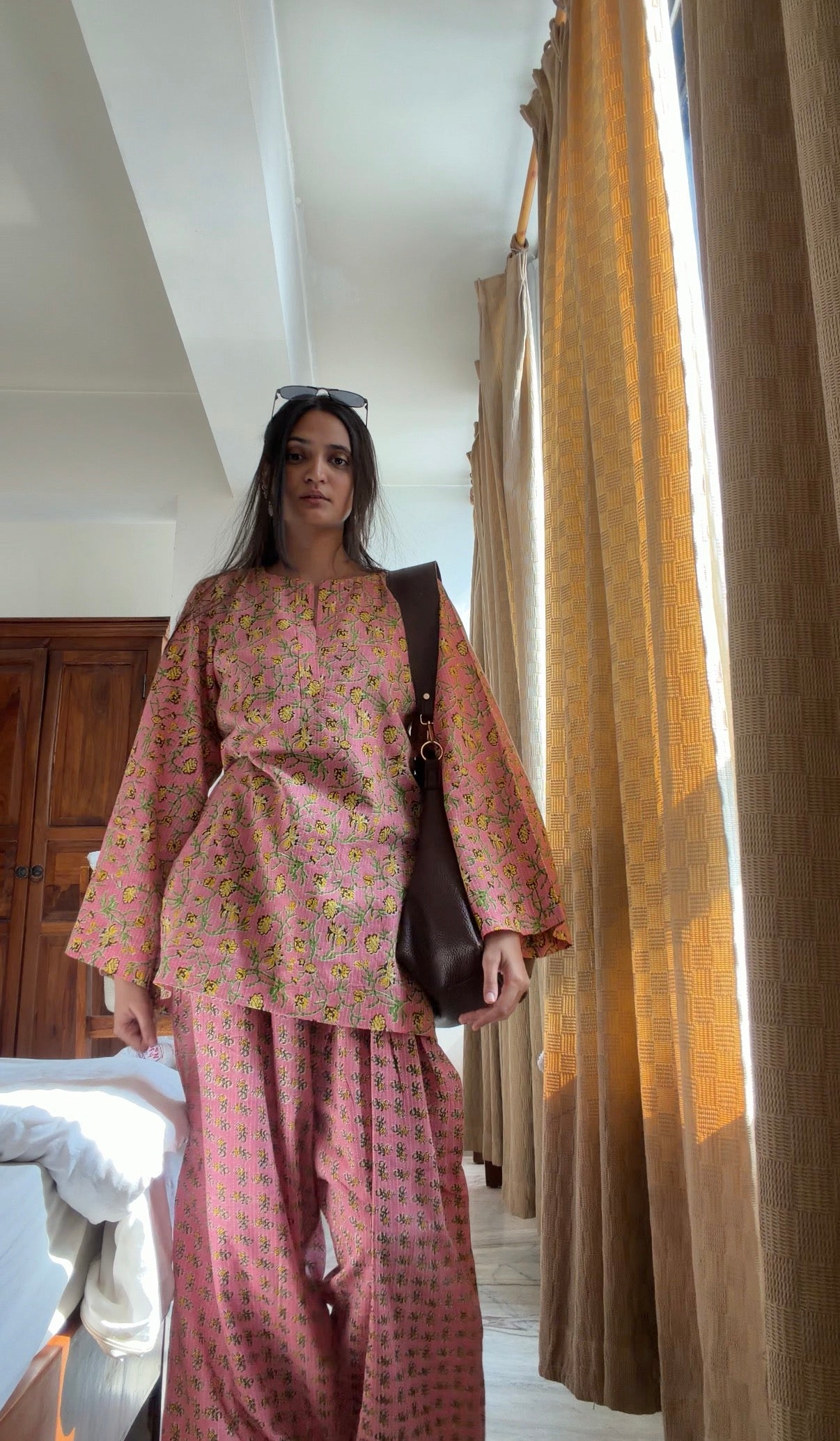 Pink Kantha Farsi Salwar Set