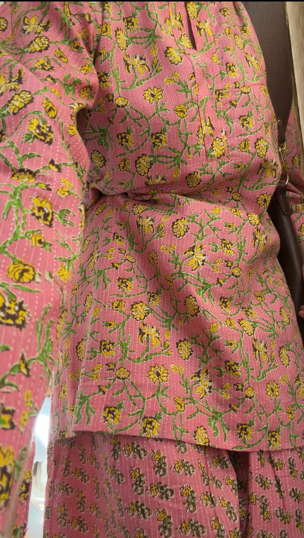 Pink Kantha Farsi Salwar Set