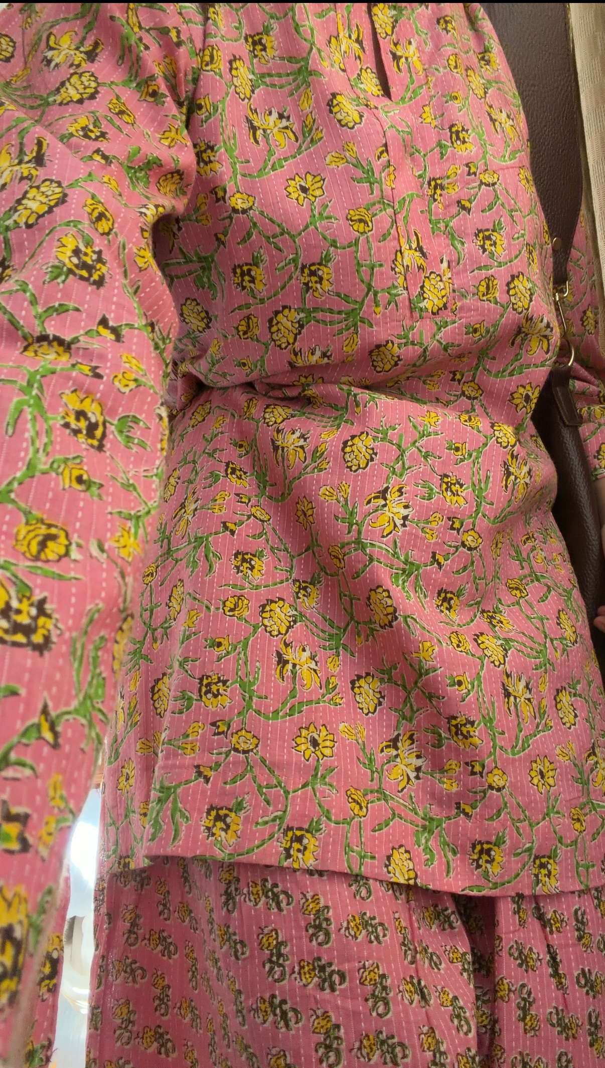 Pink Kantha Farsi Salwar Set