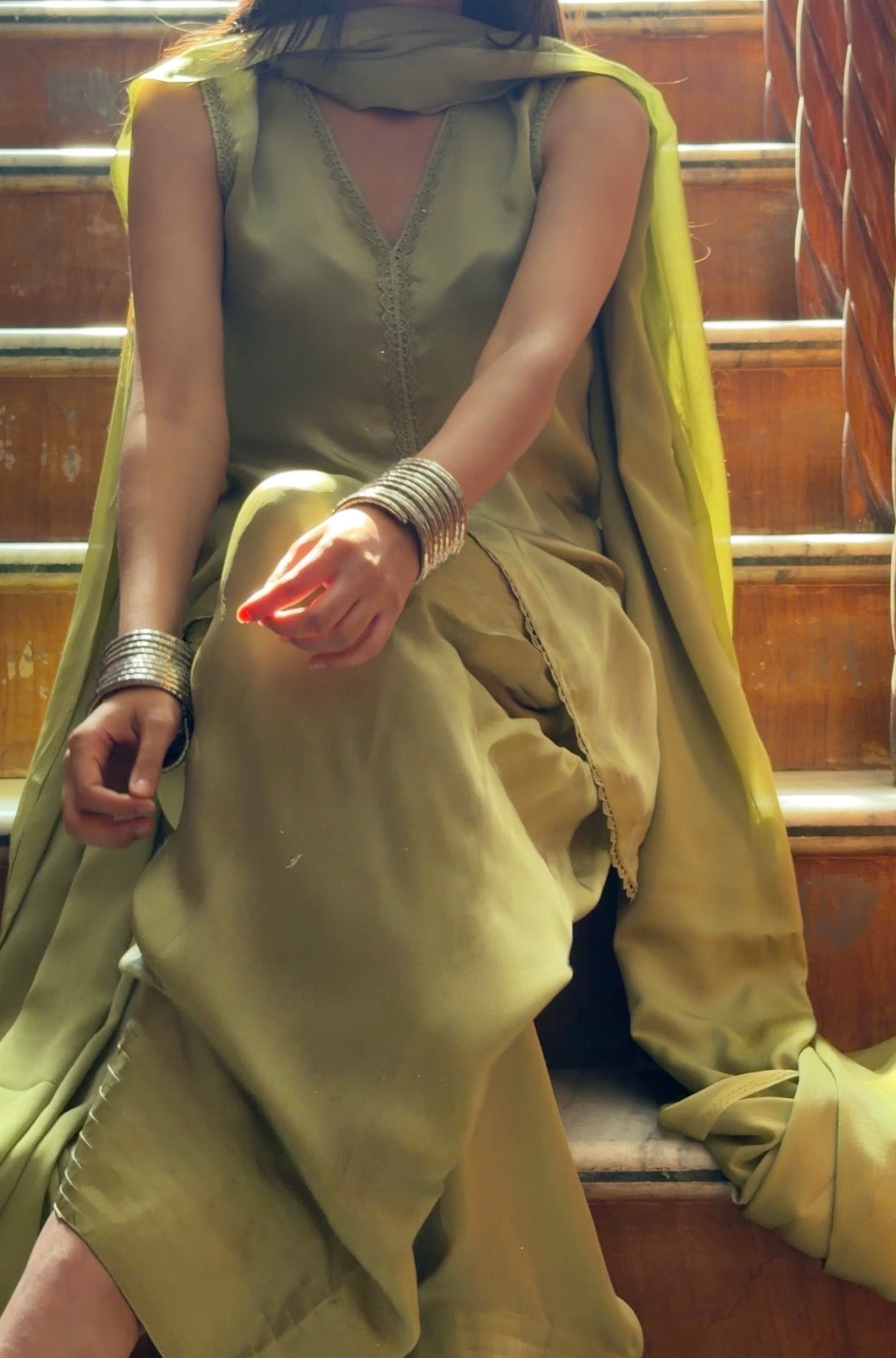 Green Farsi Salwar Set