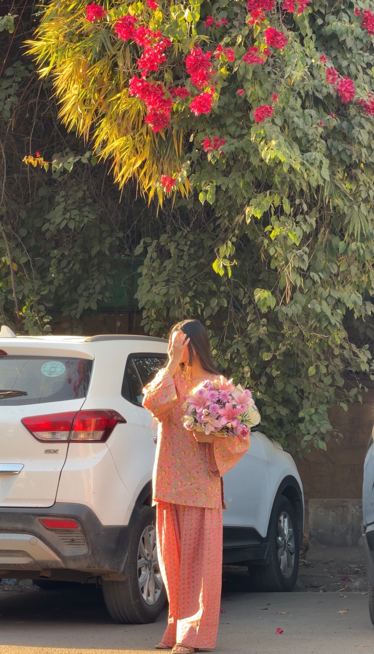 Pink Kantha Farsi Salwar Set