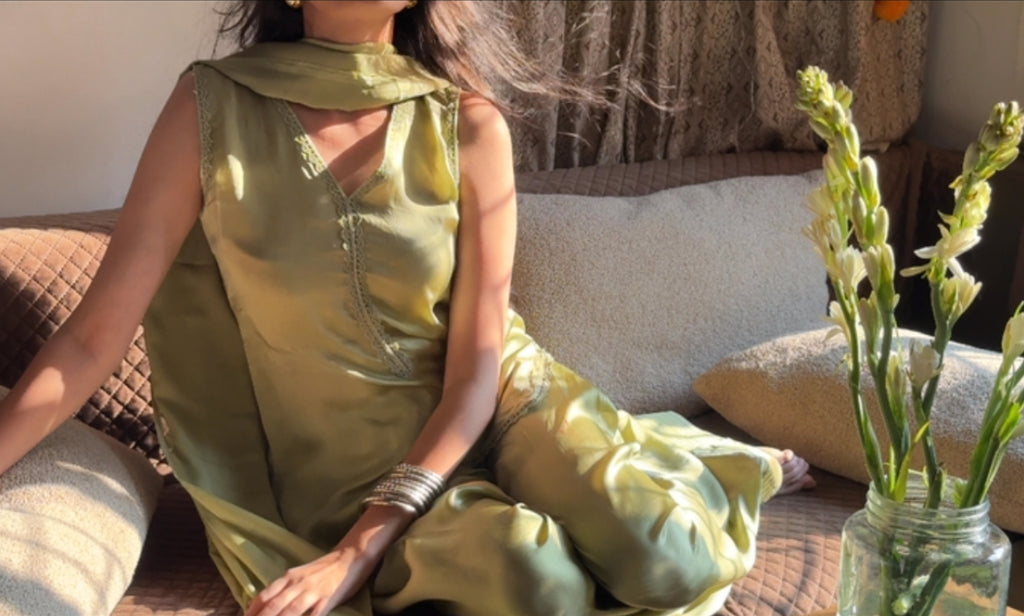 Green Farsi Salwar Set