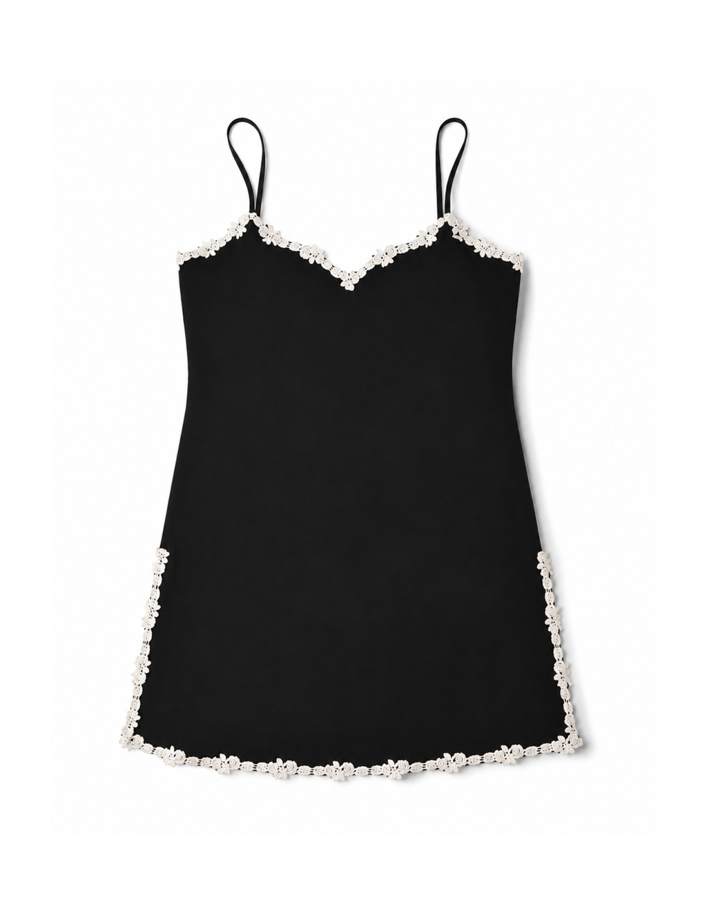 Roma | Black Lace Detail Kurta with Flared Pants