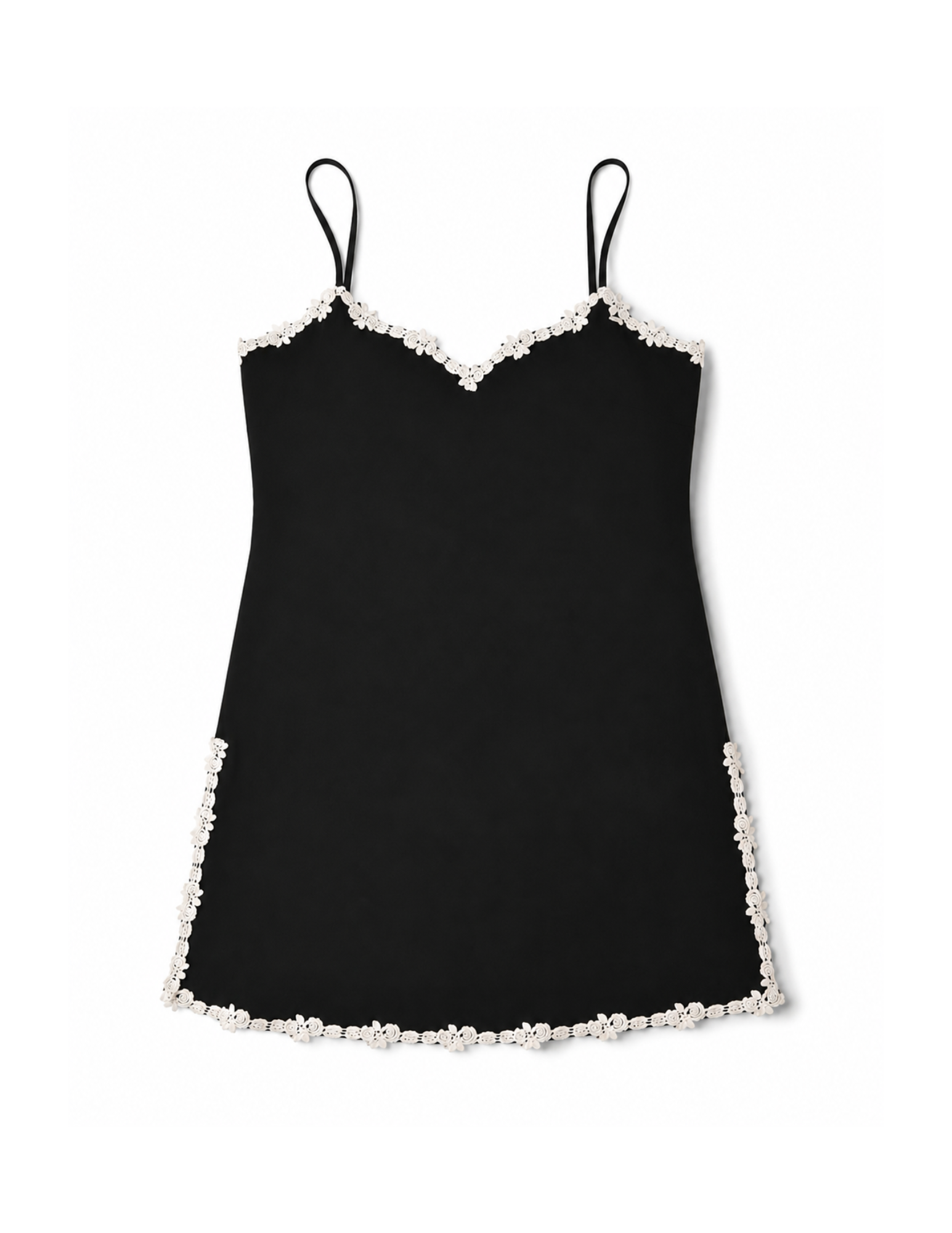Roma | Black Lace Detail Kurta with Flared Pants